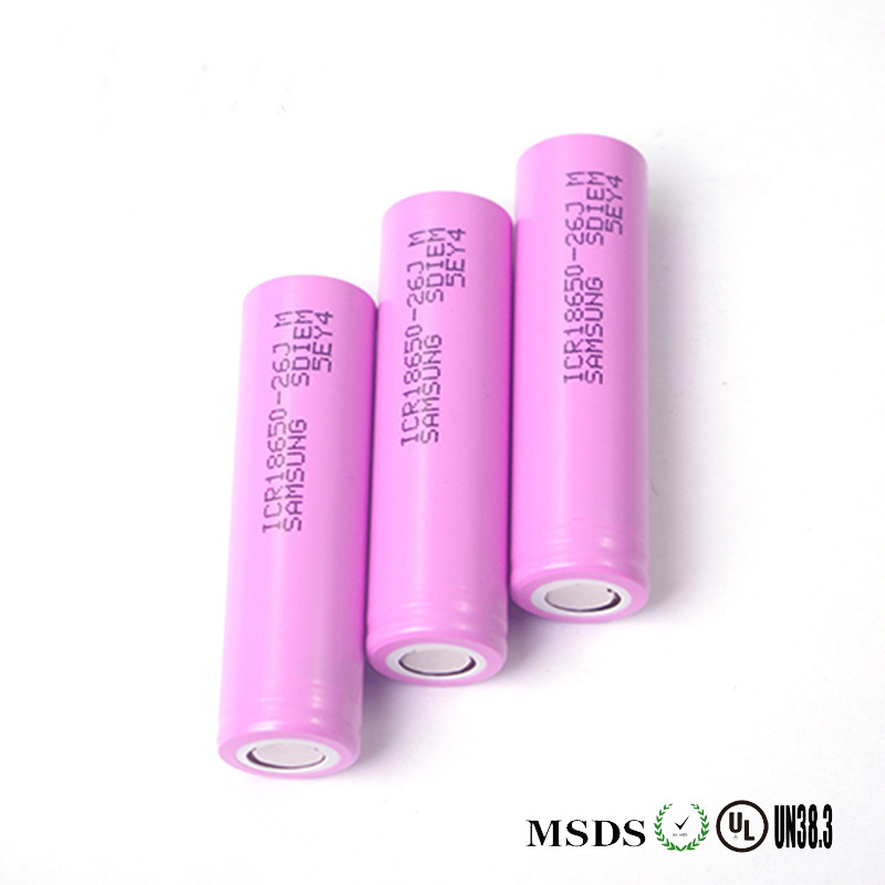 ถ่านชาร์จ แบตเตอรี่ UltraFire Battery Samsung ICR18650-26JM Li-ion Rechargeable เบอร์ 18650 3.7v 2600 mAh หัวนูน (ของแท้ 100% Original Made in Korea)