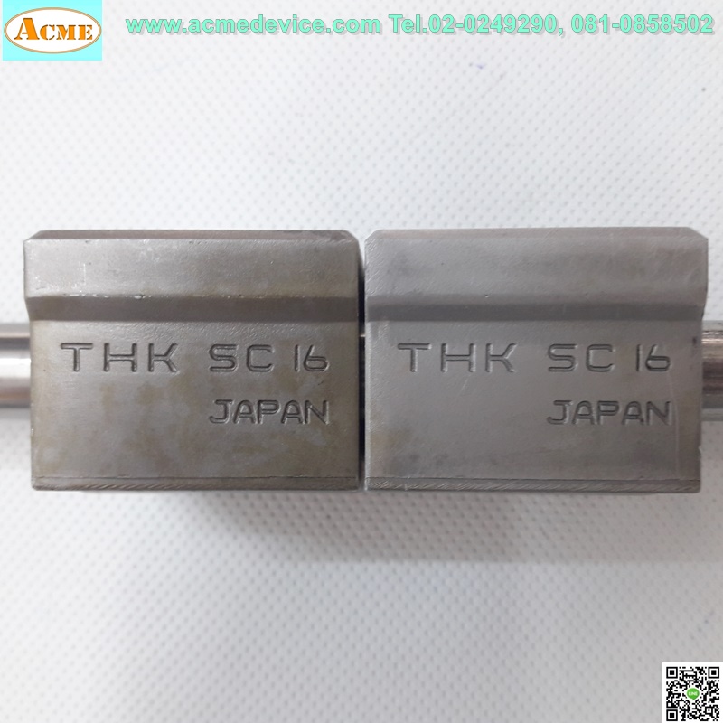 Linear slide, ลิเนียร์สไลด์เพลากลม THK SC16, ขนาด 16 mm. x 325 mm.