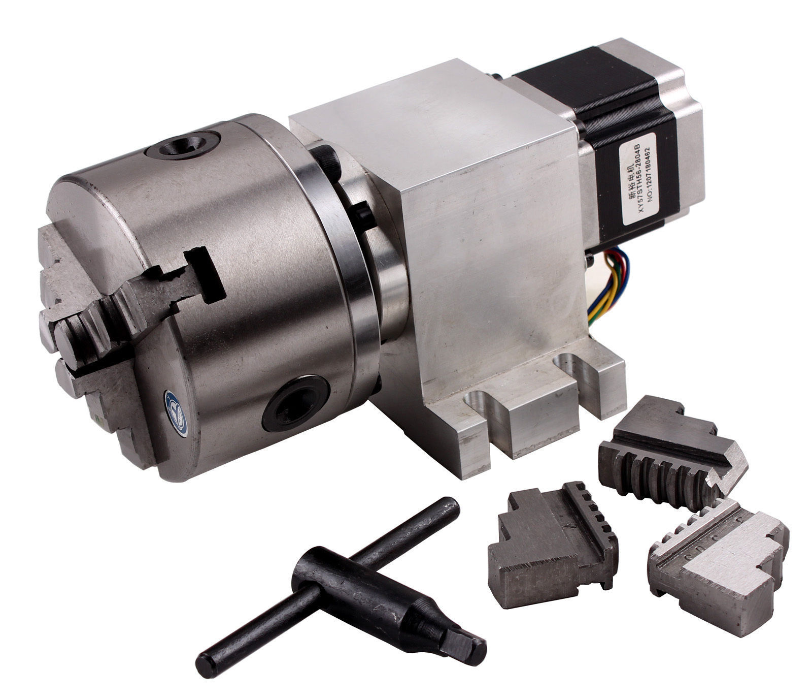 แกน A แบบ B หัวจับ 80 mm CNC L-type 4th-Axis Router Rotational Rotary A-Axis 3 Jaw 80MM Chuck