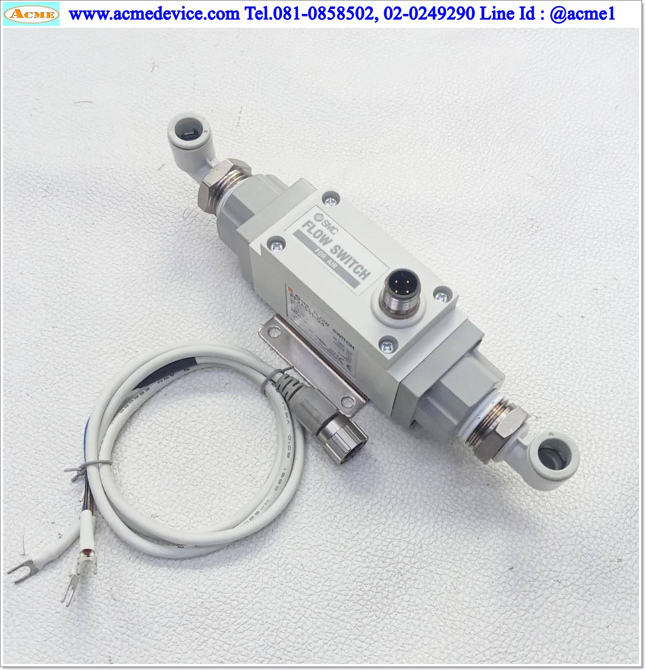 Flow Switch SMC รุ่น PF2A551-04, 50-500L/min, Max Press 0.75Mpa, Sensor OUT