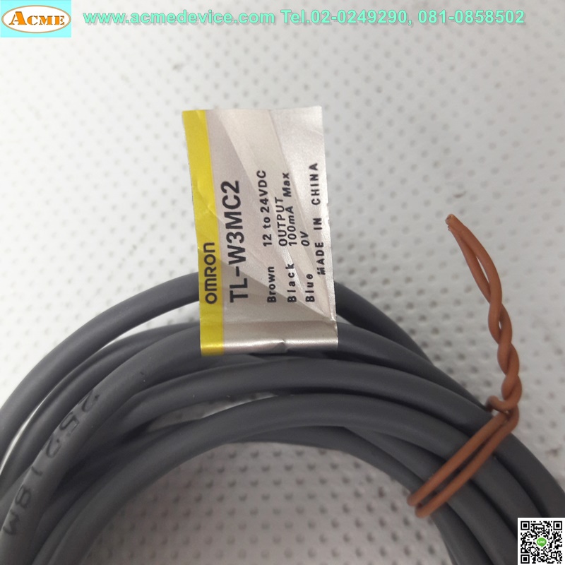 Proximity Omron รุ่น TL-W3MC2, Top 10x10, ระยะ 3mm, 3Wire, NPN, NC, Unshielded, Inductive