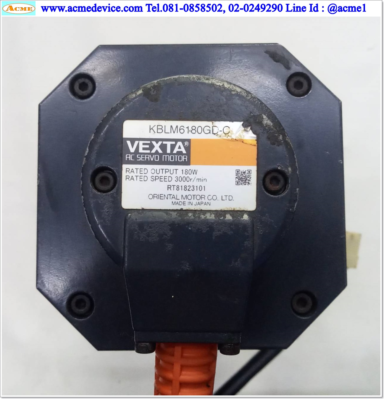 Servo Drive VEXTA รุ่น KBLD180-A & KBLM6180GD-C + Gear ratio 5:1, 3000 r/min, 180W, 100Vac