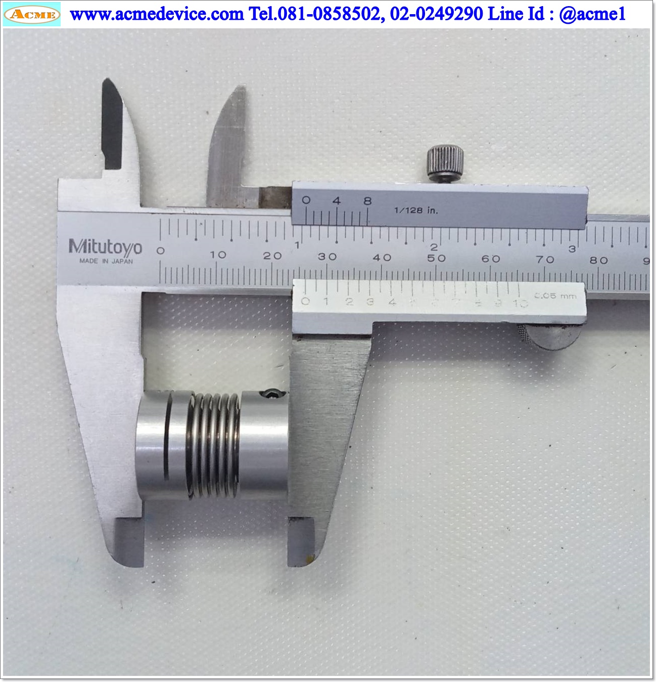 Coupling ขนาด ID 6.25/6.25mm, OD 20mm, L 26mm, Bellows Coupling
