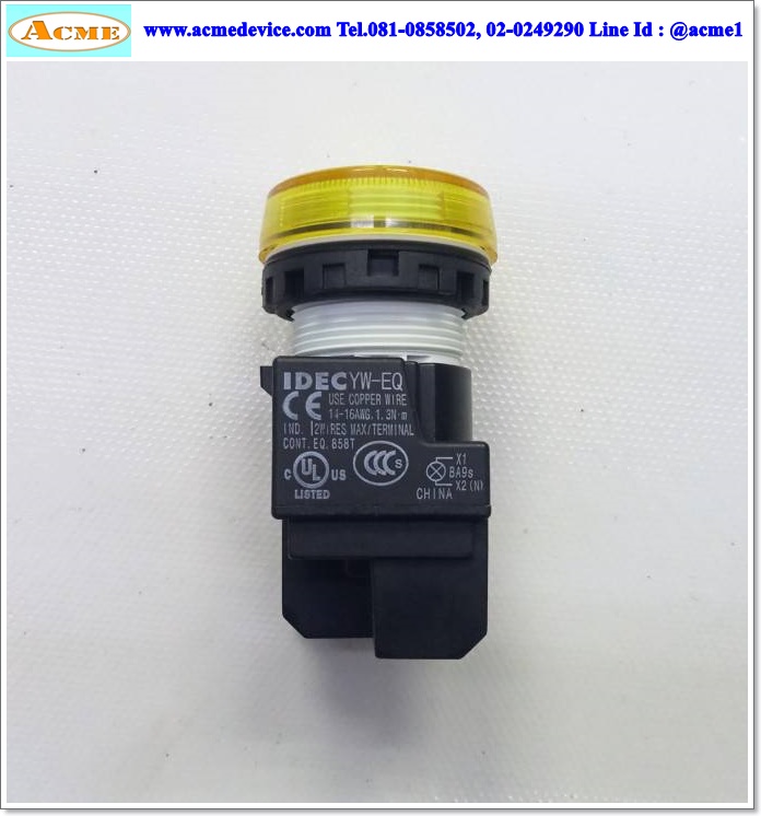 Pilot Lamp Idec รุ่น YW1P-1EQ4Y, 24V