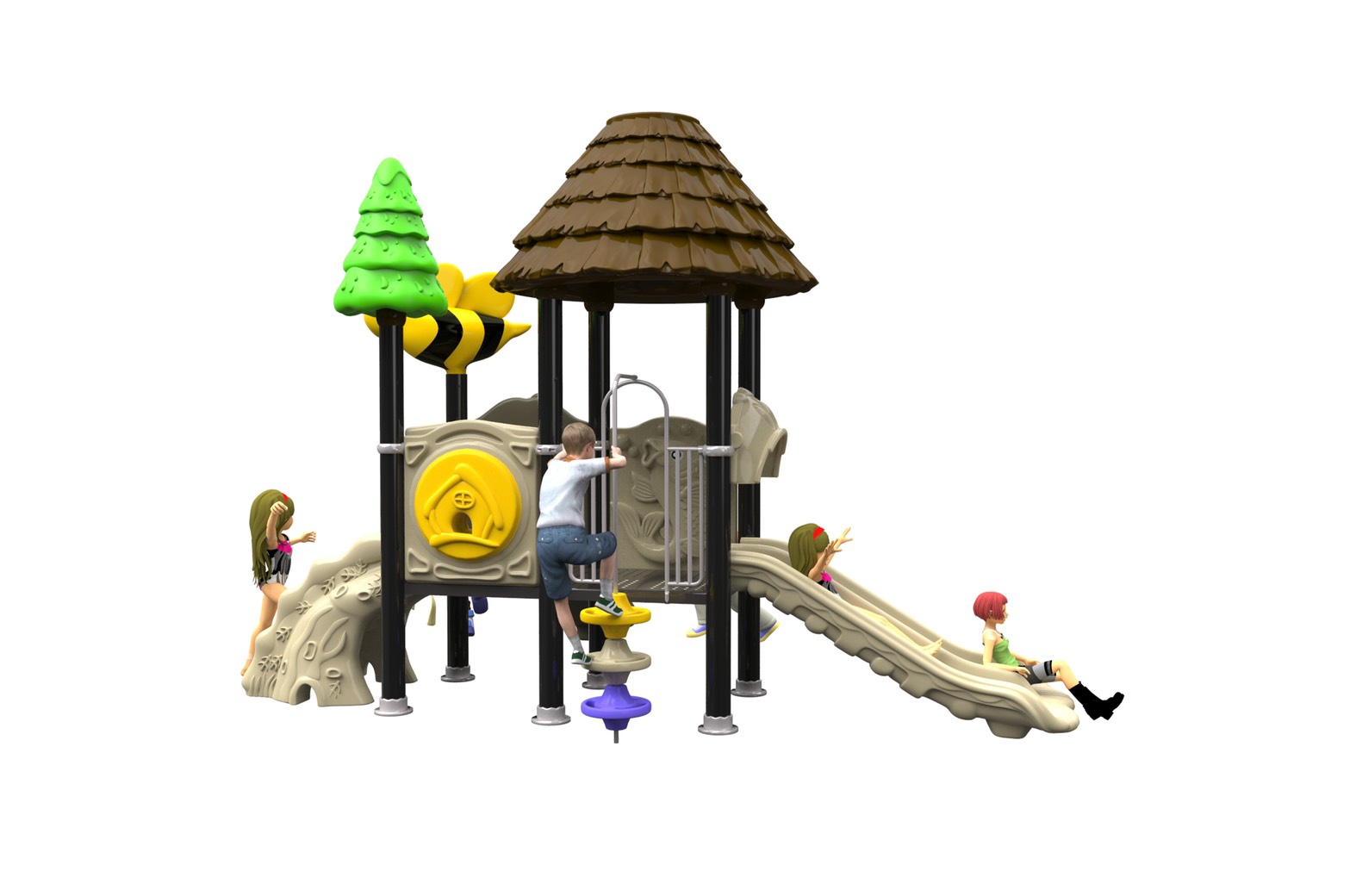 เครื่องเล่นสนามมีประโยชน์และมีความสนุกมาก ชุด กระท่อมผึ้งน้อย