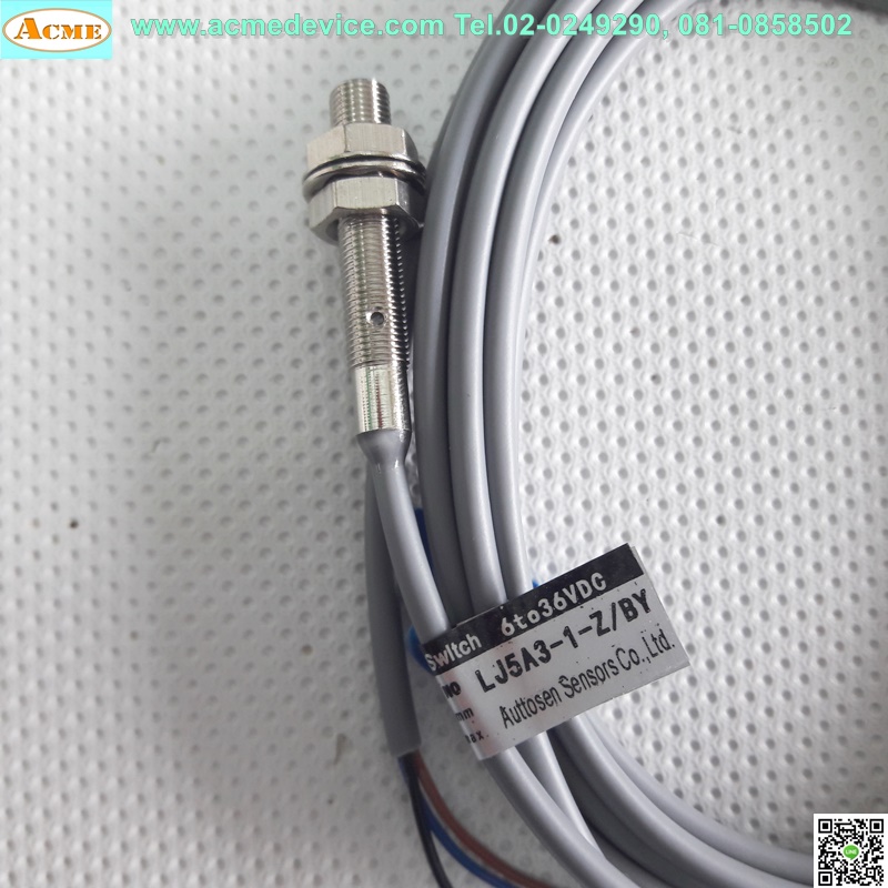Proximity รุ่น LJ5A3-1-Z/BY, M5, ระยะ 1mm, 3wire, PNP, NO, Shielded, Inductive