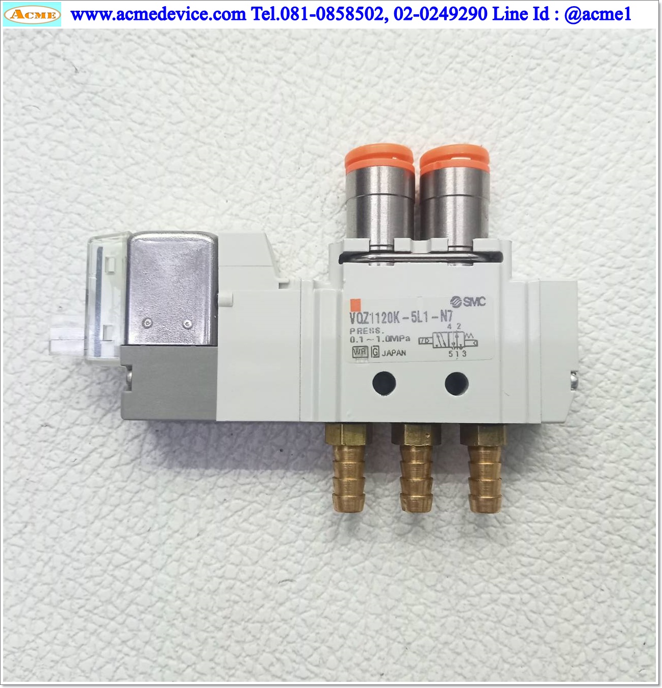 Solenoid Valve SMC รุ่น VQZ1120K-5L1-N7, 5/2, 2-position single, coil 24Vdc