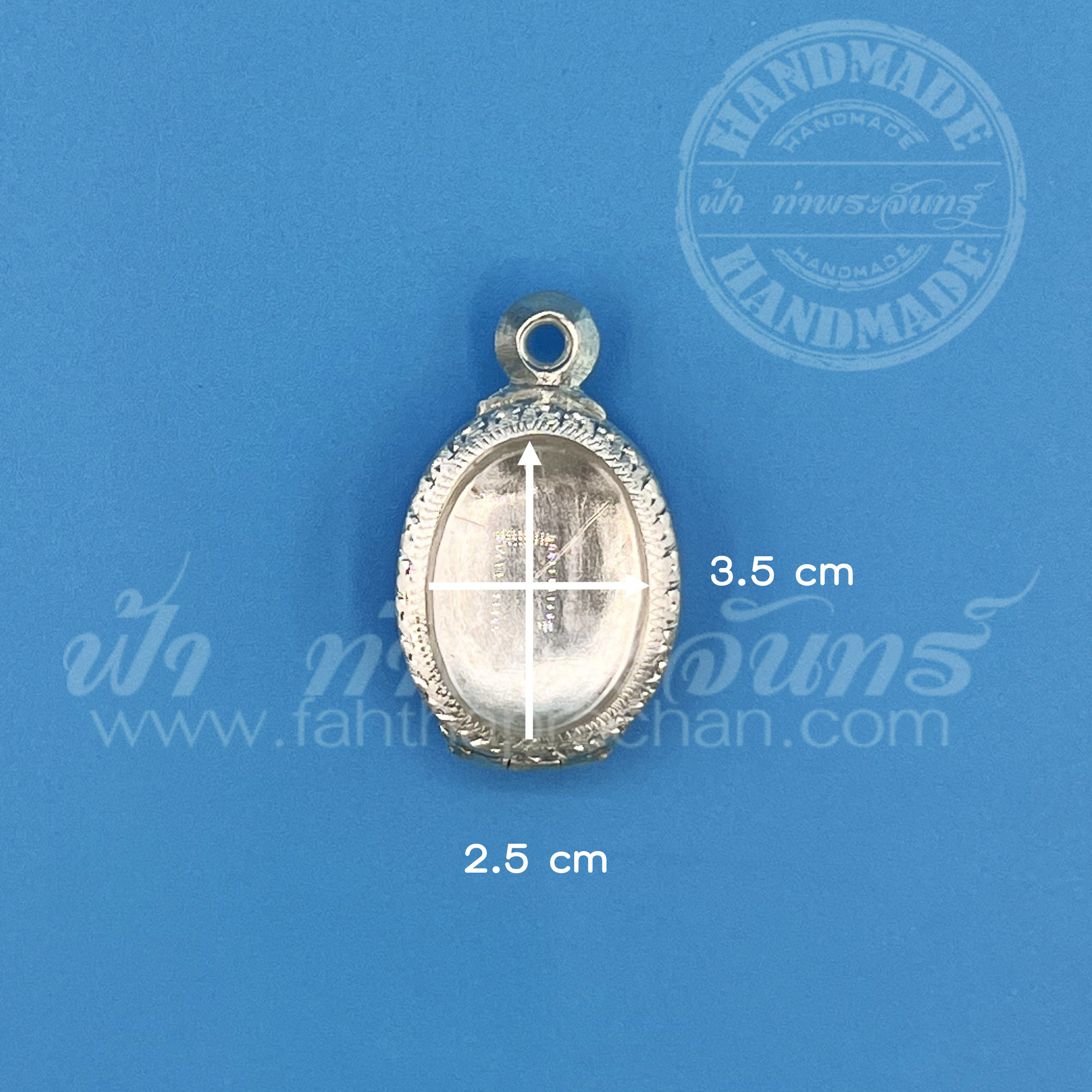 ตลับเบี้ยแก้ ปิดหลัง เงินแกะลาย 92.5%