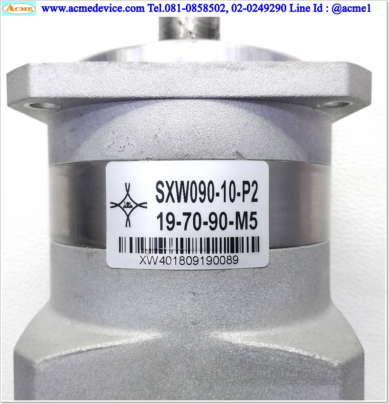 Gear Head รุ่น SXW090-10-P2-19-70-90-M5, Ratio 10:1, (เพลาเข้า 19 mm., ออก 19 mm.), for 750w