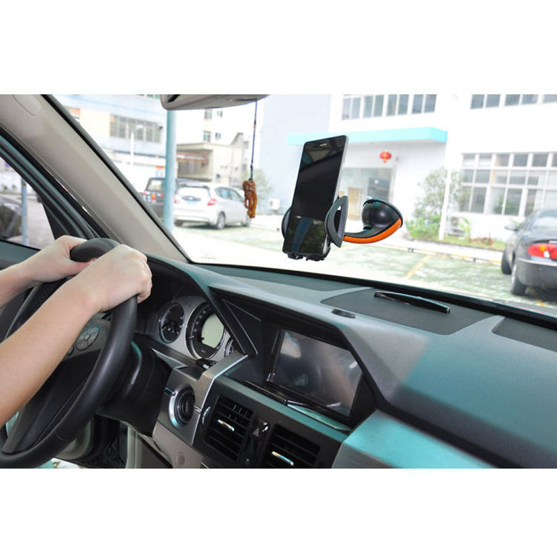 ที่หนีบ/จับ มือถือในรถ แบบดูดติดกระจกรถยนต์ คุณภาพเยี่ยม( สีเหลือง)