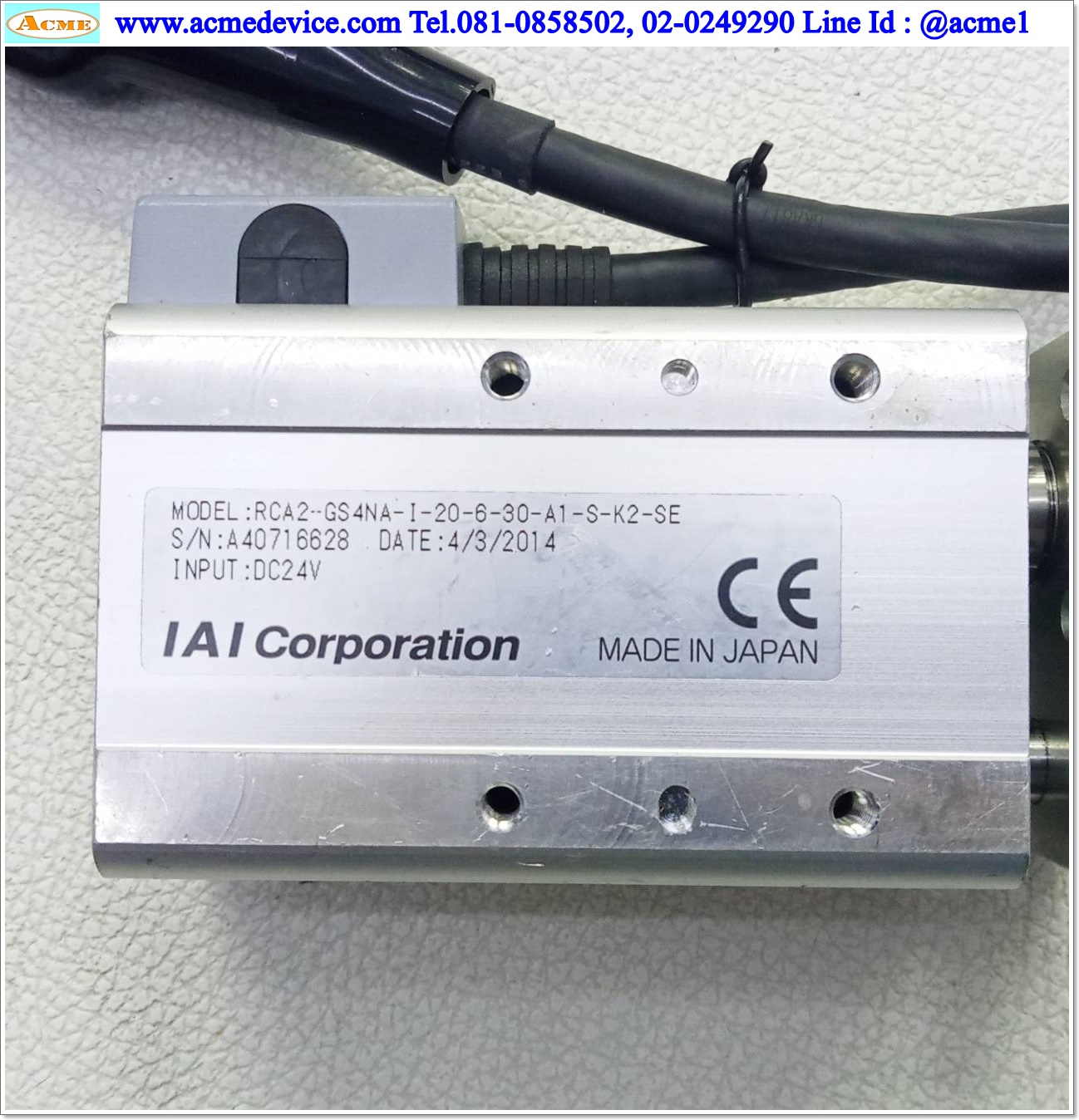 Actuator IAI รุ่น RCA2-GS4NA-I-20-6-30-A1-S-K2-SE, Stroke 30 mm.