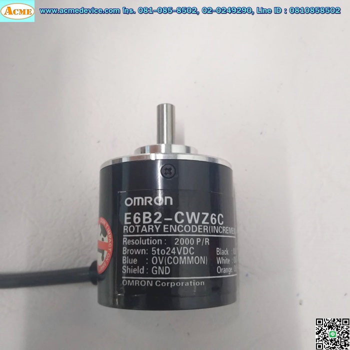 Incremental Rotary Encoder Omron รุ่น E6B2-CWZ6C, 5-24V, 2000P/R (NPN)