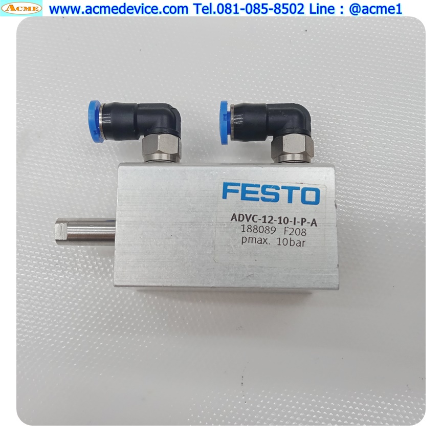 Air Cylinder Festo รุ่น ADVC-12-10-I-P-A, Bore 12 mm., Stroke 10 mm.