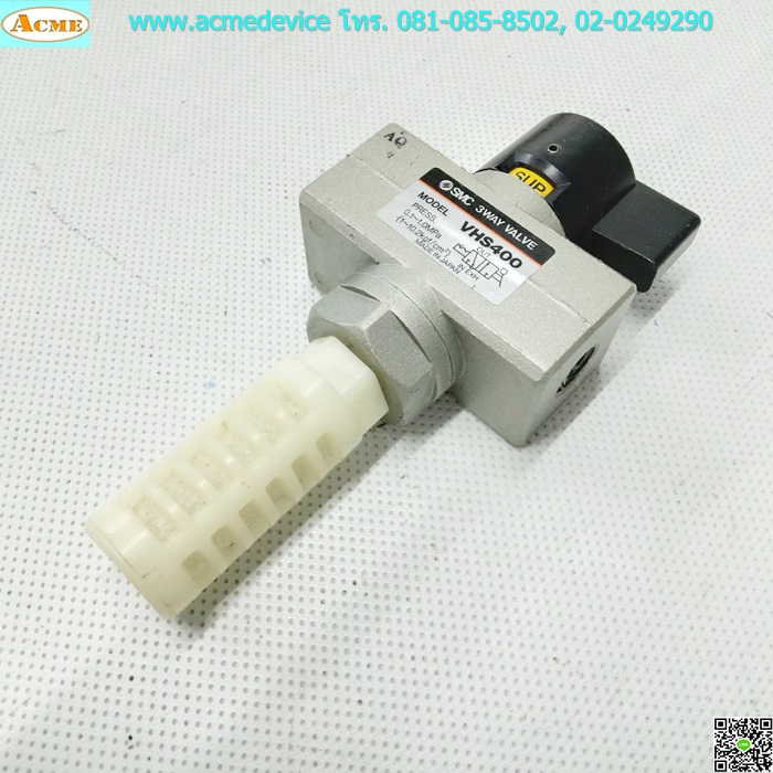 Hand Valve SMC รุ่น VHS400, 0.1-1MPa, วาล์วปล่อยความด้านค้าง 3 พอร์ต
