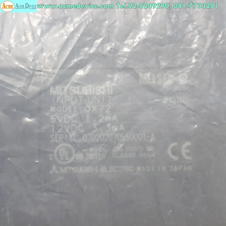 PLC MITSUBISHI รุ่น QX72, Input Unit (สินค้าใหม่)