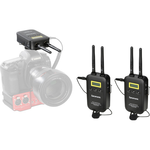 Saramonic VmicLink5 RX+TX+TX Camera-Mount Digital Wireless Microphone System with Two Transmitters and Lavalier Mics (5.8 GHz) รับประกันศูนย์ไทย 1 ปี