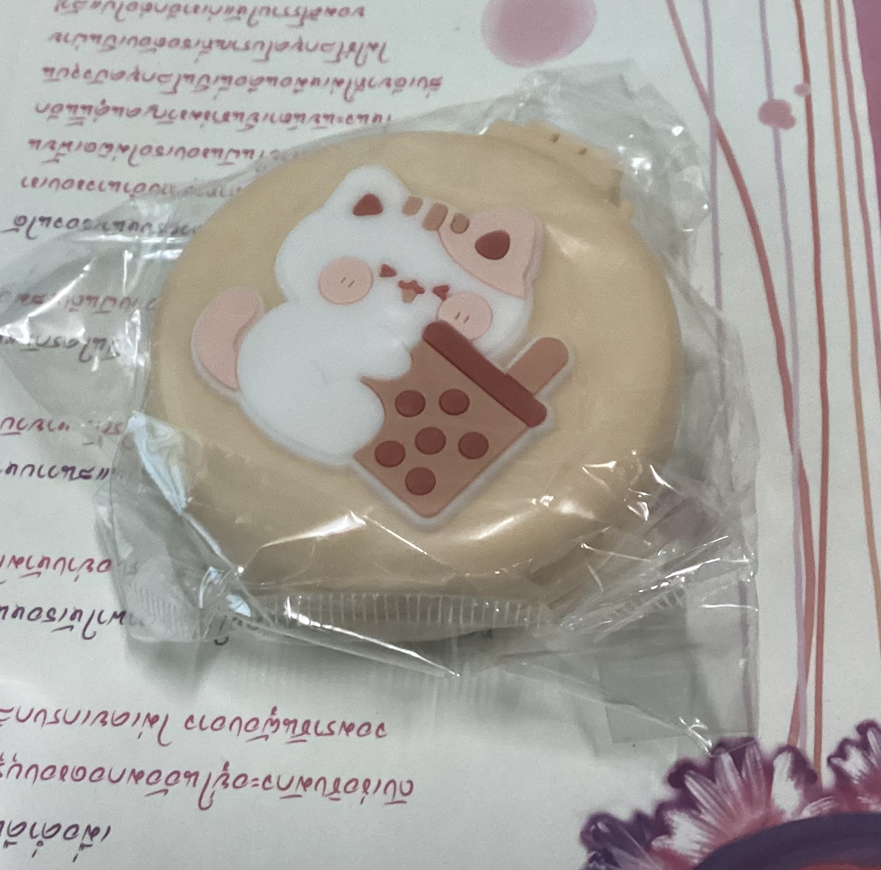 (สินค้าสำหรับเพิ่มยอดให้ถึงขั้นต่ำ) แปรงหวีผมกระจกพับพกพา ตกแต่งลวดลาย ราคา 20