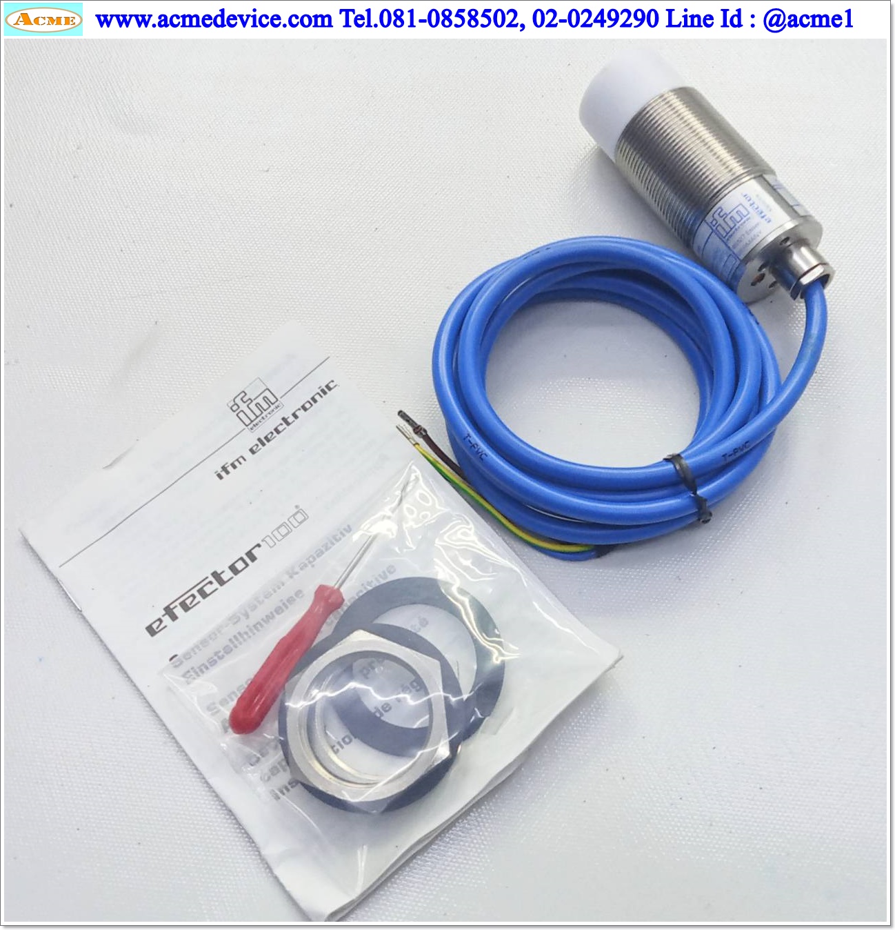 Proximity IFM รุ่น KX-2015-N, ระยะ 15 mm., N.C., 7.5-15 Vdc, Capacitive