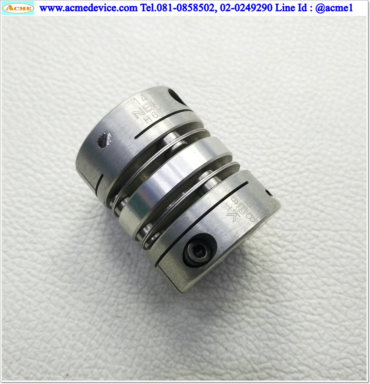 Coupling NBK ขนาด ID 8/14mm, OD 32mm, L 40mm