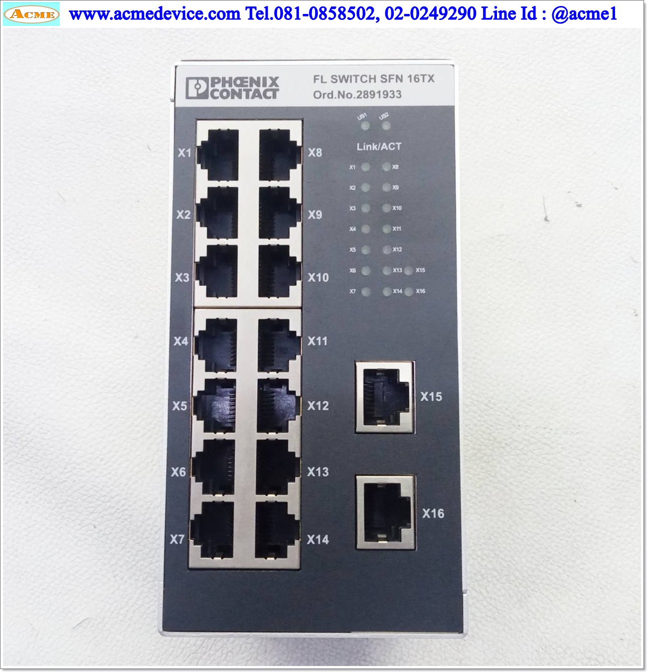 Industrial Hub Phoenix contact รุ่น FL SWITCH SFN 16TX, 10/100Mbps, 24Vdc, 16 Port
