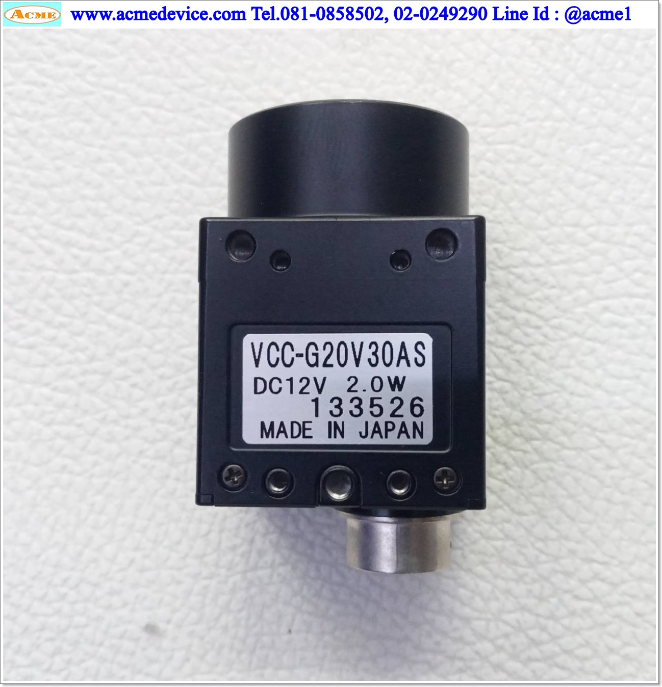 Camera CIS รุ่น VCC-G20V30AS, Pixel 659(H) x 494 (V), VS output 1.0V (p-p), C-mount