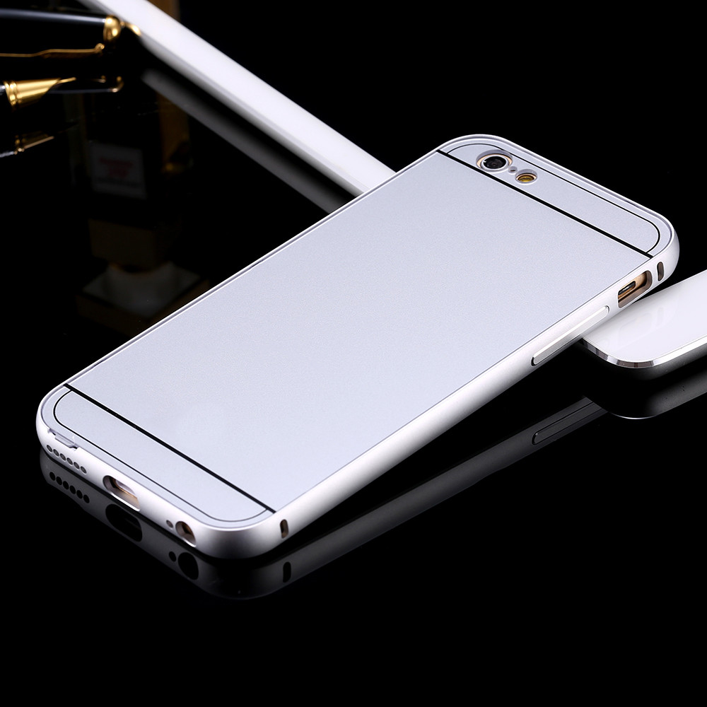 เคสสำหรับโทรศัพท์มือถือ iPhone 5/5s อลูมิเนียม+อะคริลิค ฝาหลัง (สีเงิน)
