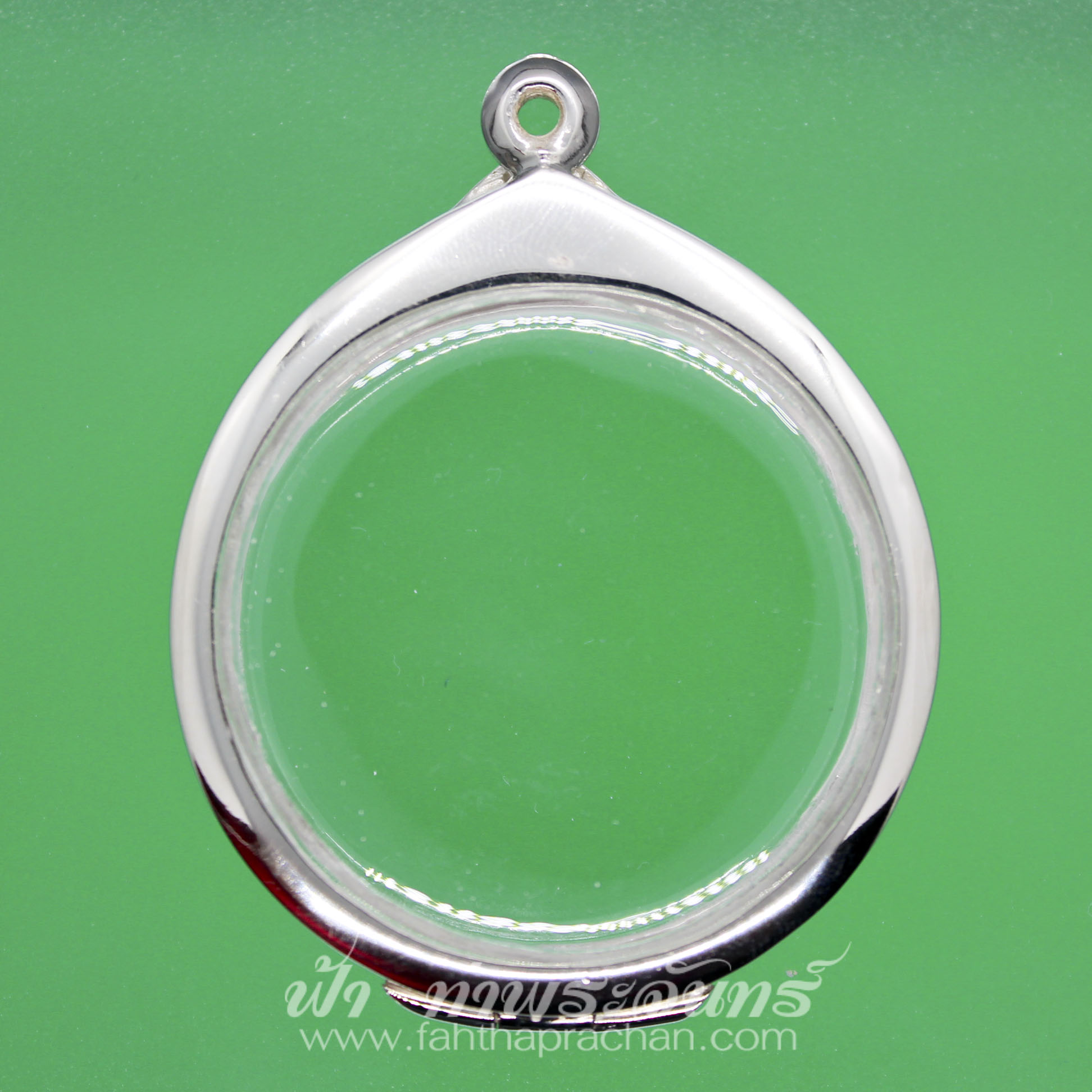 ตลับเหรียญกลม เงินขัดเงา
