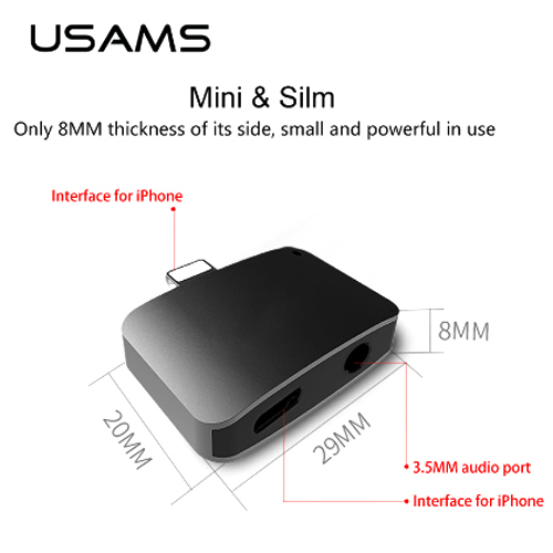 Usams หัวแปลง 2in1 Lightning สีทอง