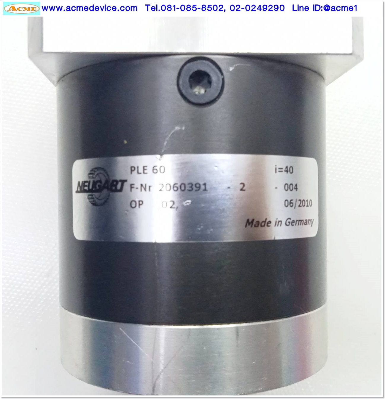 Gear Head Neugart รุ่น PLE 60, Ratio 40:1, (เพลาเข้า 9mm, ออก 14mm), for 100W