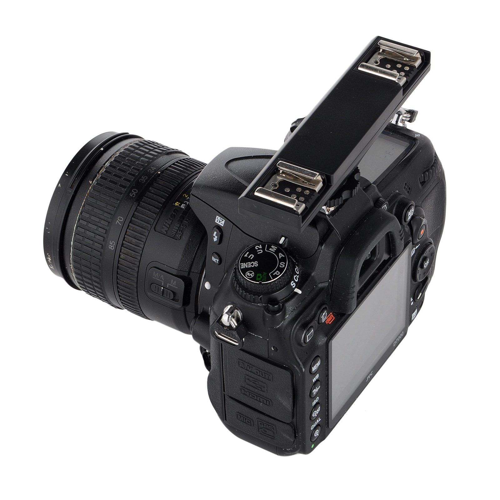 2 TTL Off-Camera Flash Hot Shoe Sync Arm Bracket (อแดปเตอร์ต่อแฟลช2ตัว)