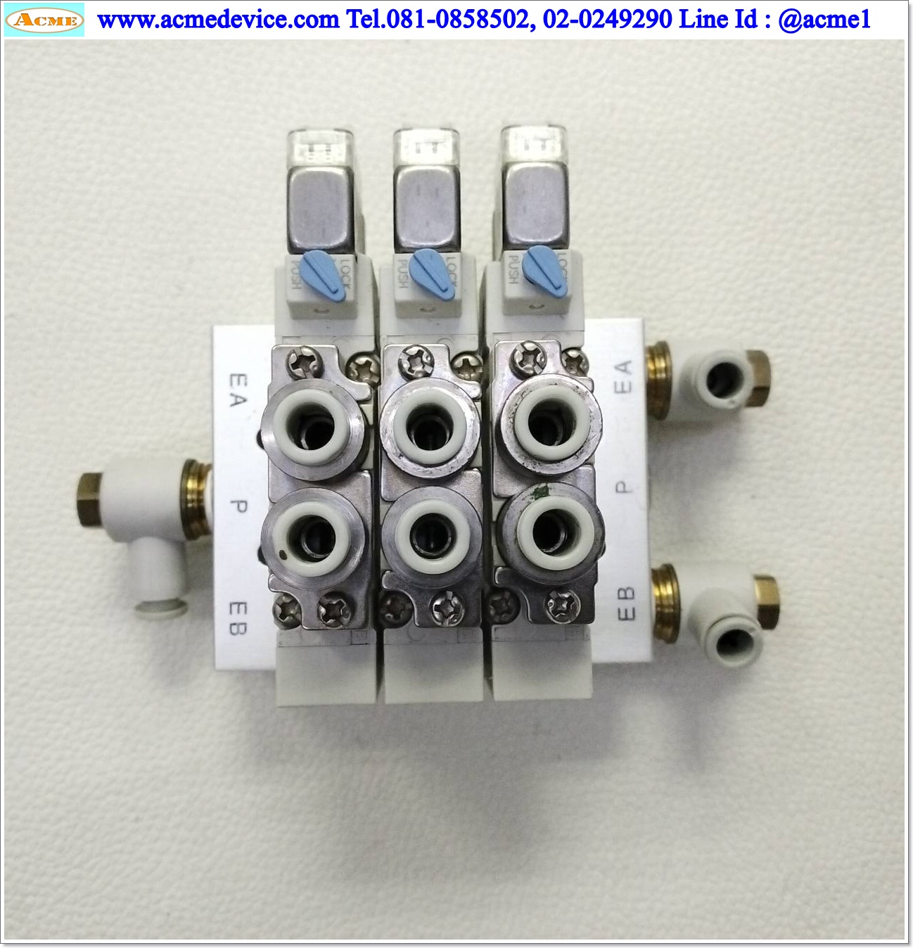 Solenoid Valve SMC รุ่น SY5120-5LOZE-C4 (3), 5/2, Coil 24 Vdc (สายลม 6 มม.)