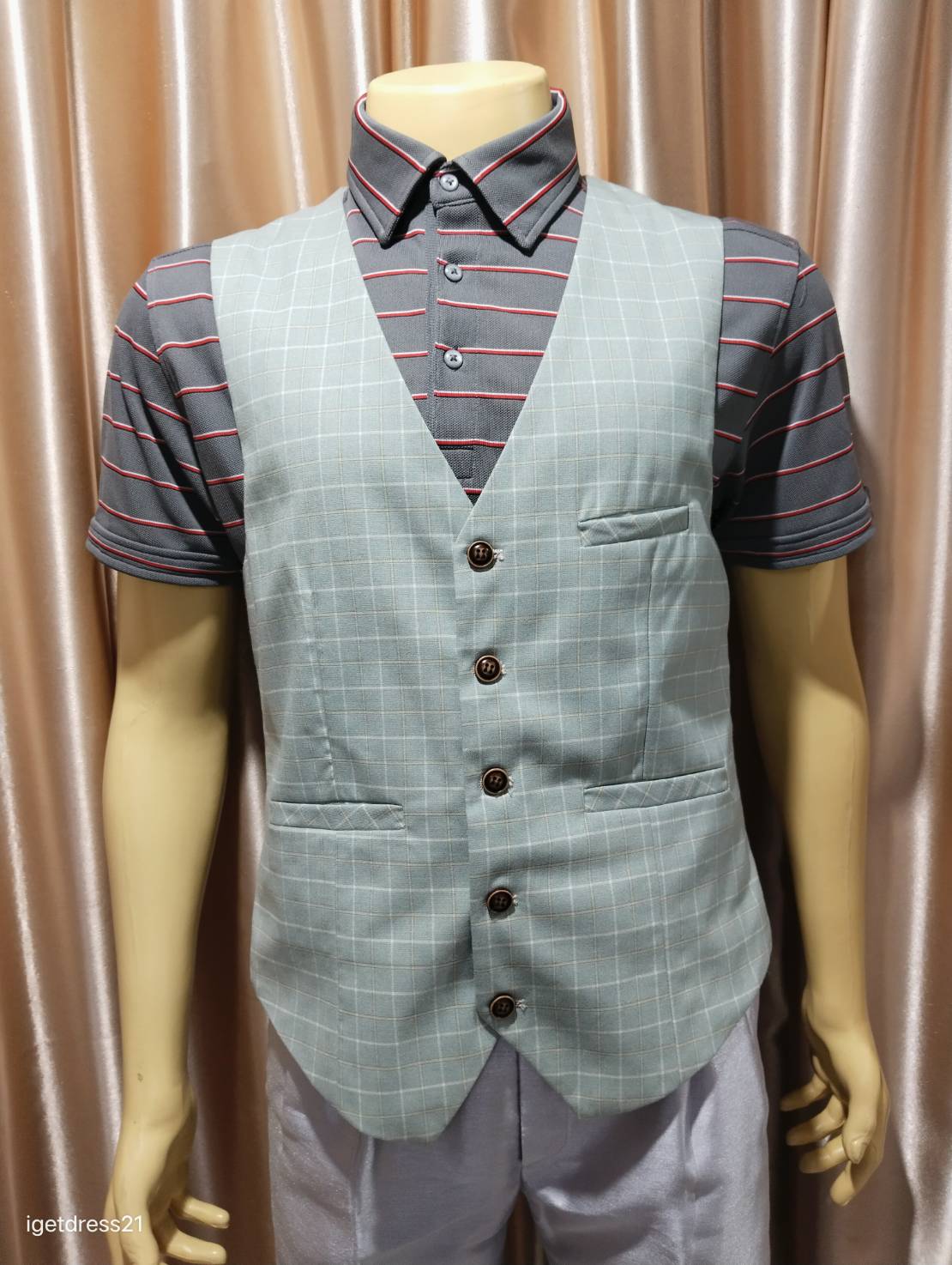 เสื้อกั๊กสีเขียว L=54