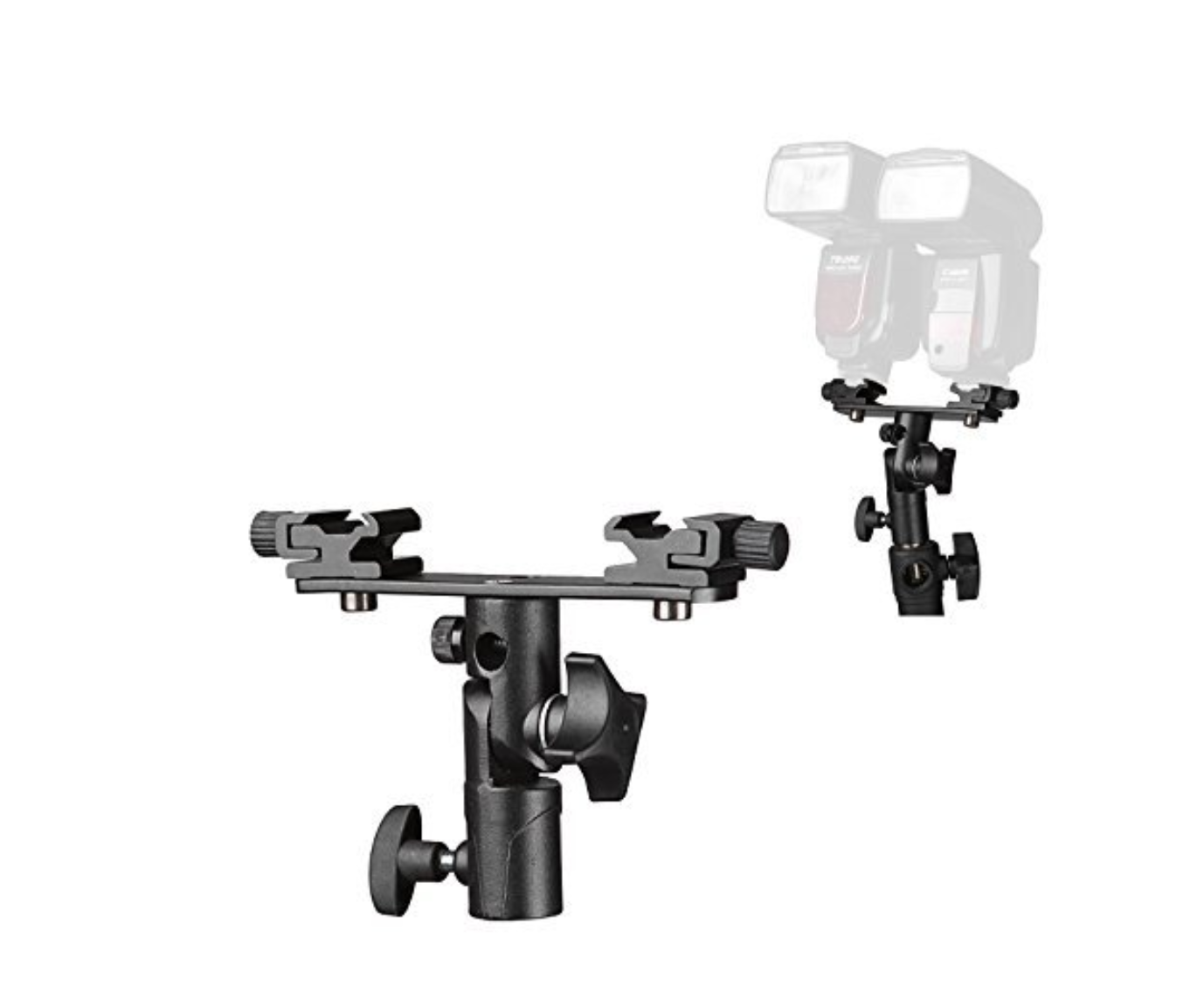 Flash Holder 2 mount (หัวจับแฟลช 2 หัว พร้อมที่เสียบร่ม แข็งแรงทนทาน) ราคาถูก