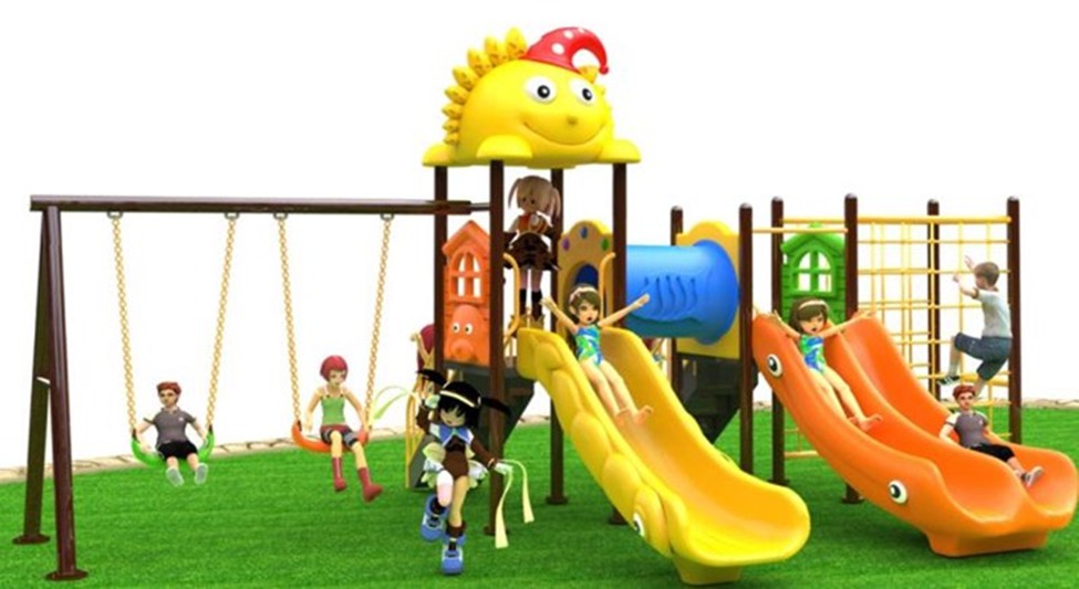 เครื่องเล่นสนาม ชุด ปีนป่ายชิงช้าสไลด์ เครื่องเล่นสร้างความสุข