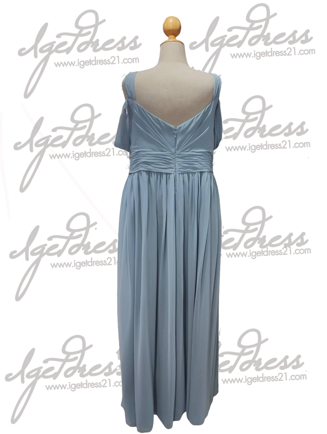 (PRE-LOVED) ชุดราตรียาวชีฟอง6XL