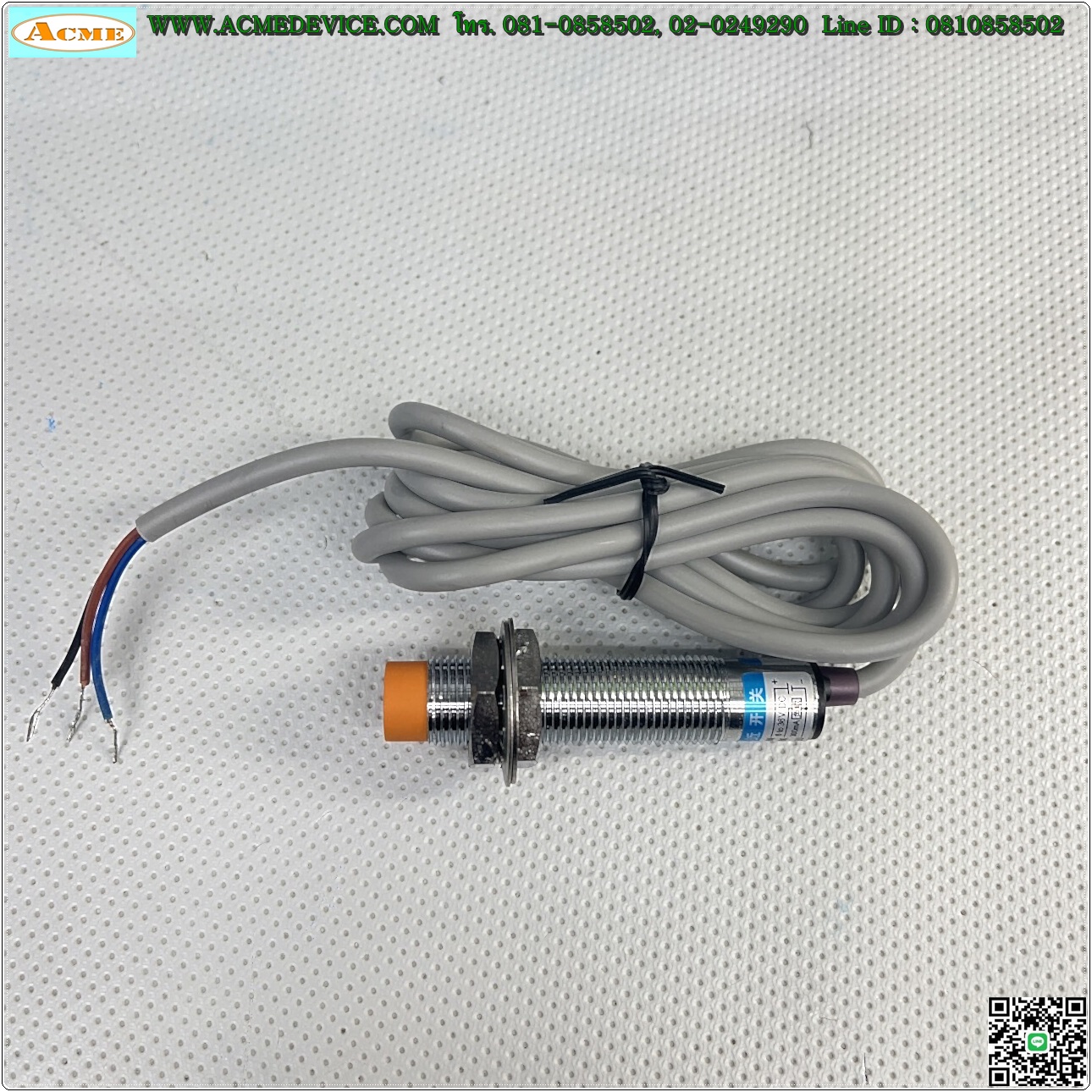 Proximity รุ่น LJ12A3-4-Z/BY, M12, ระยะ 4mm, 3wire, PNP, N0, Unshielded, Inductive