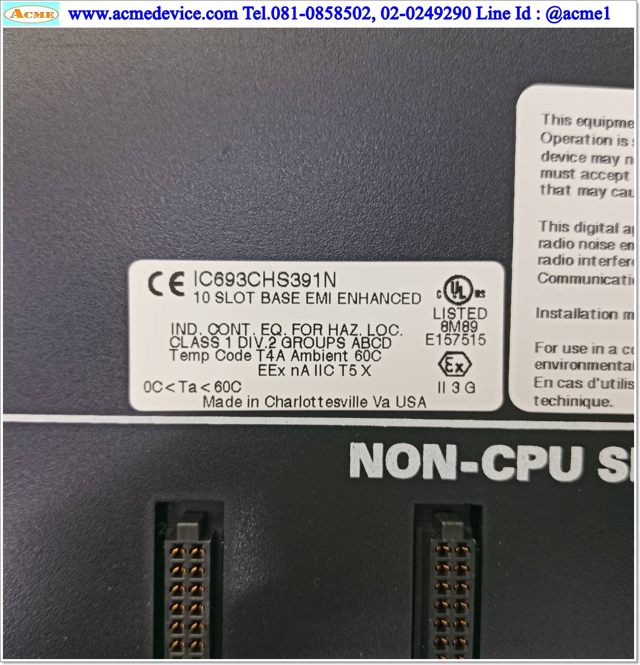 Base Unit GE FANUC รุ่น IC693CHS391N, 10 Slot