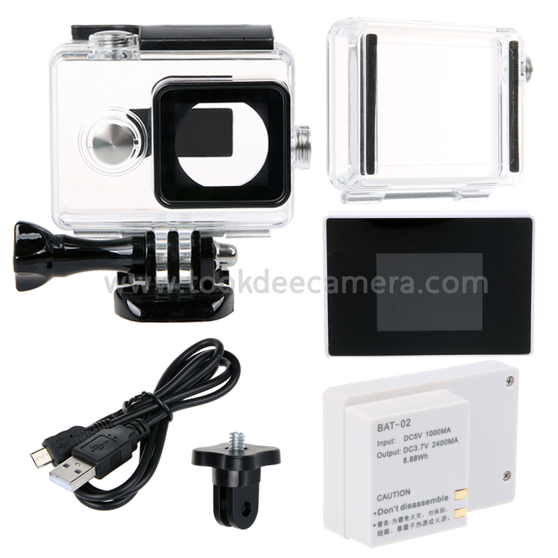 ชุดจอLCD Xiaomi Yi ครบชุด พร้อมเคสกันน้ำ แบตเตอรี่เสริมราคาถูก (PreOrder รอสินค้า 10-14วัน)