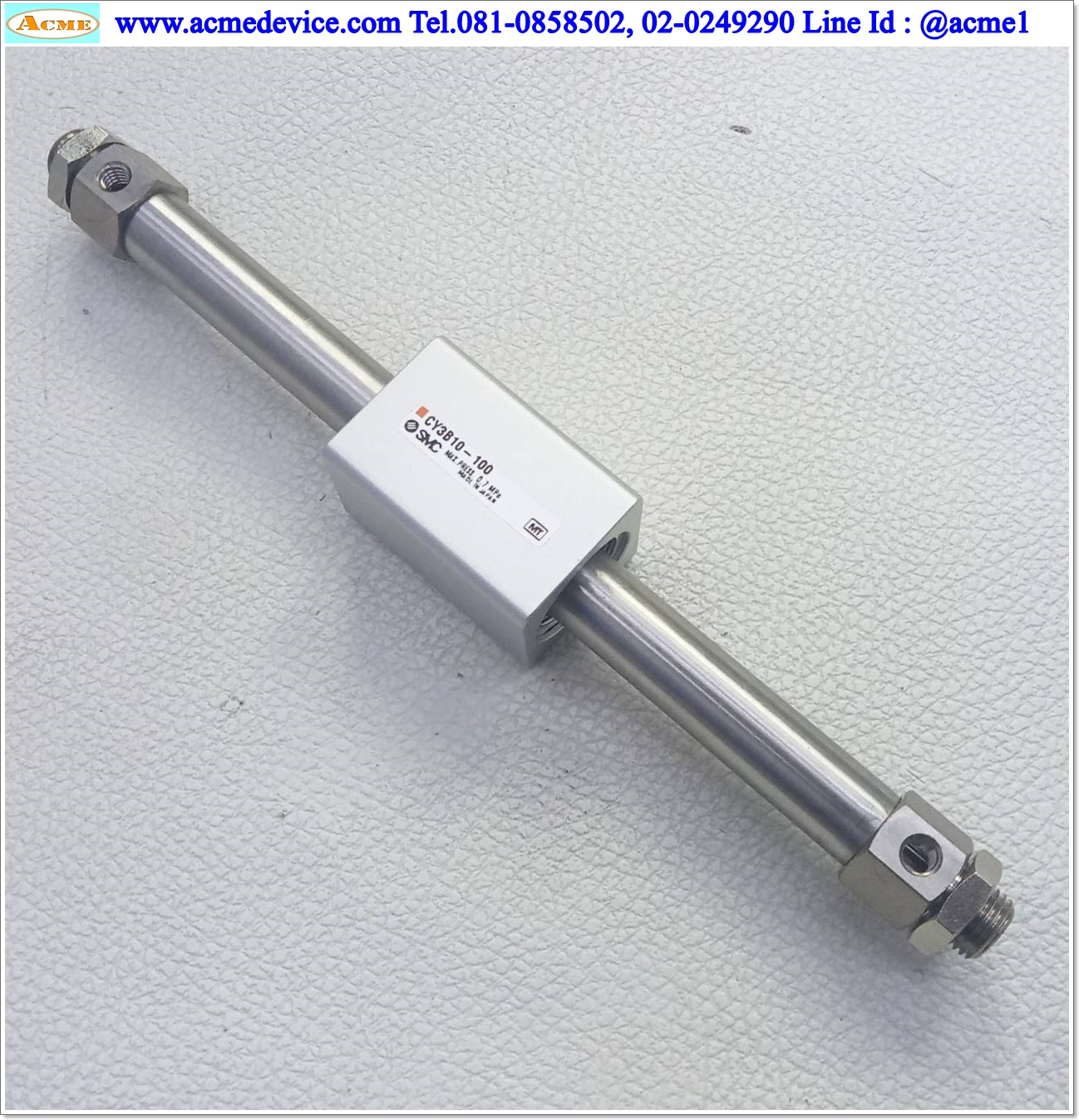 Rodless Cylinder SMC รุ่น CY3B10-100, Bore 10 mm., Stroke 100 mm.