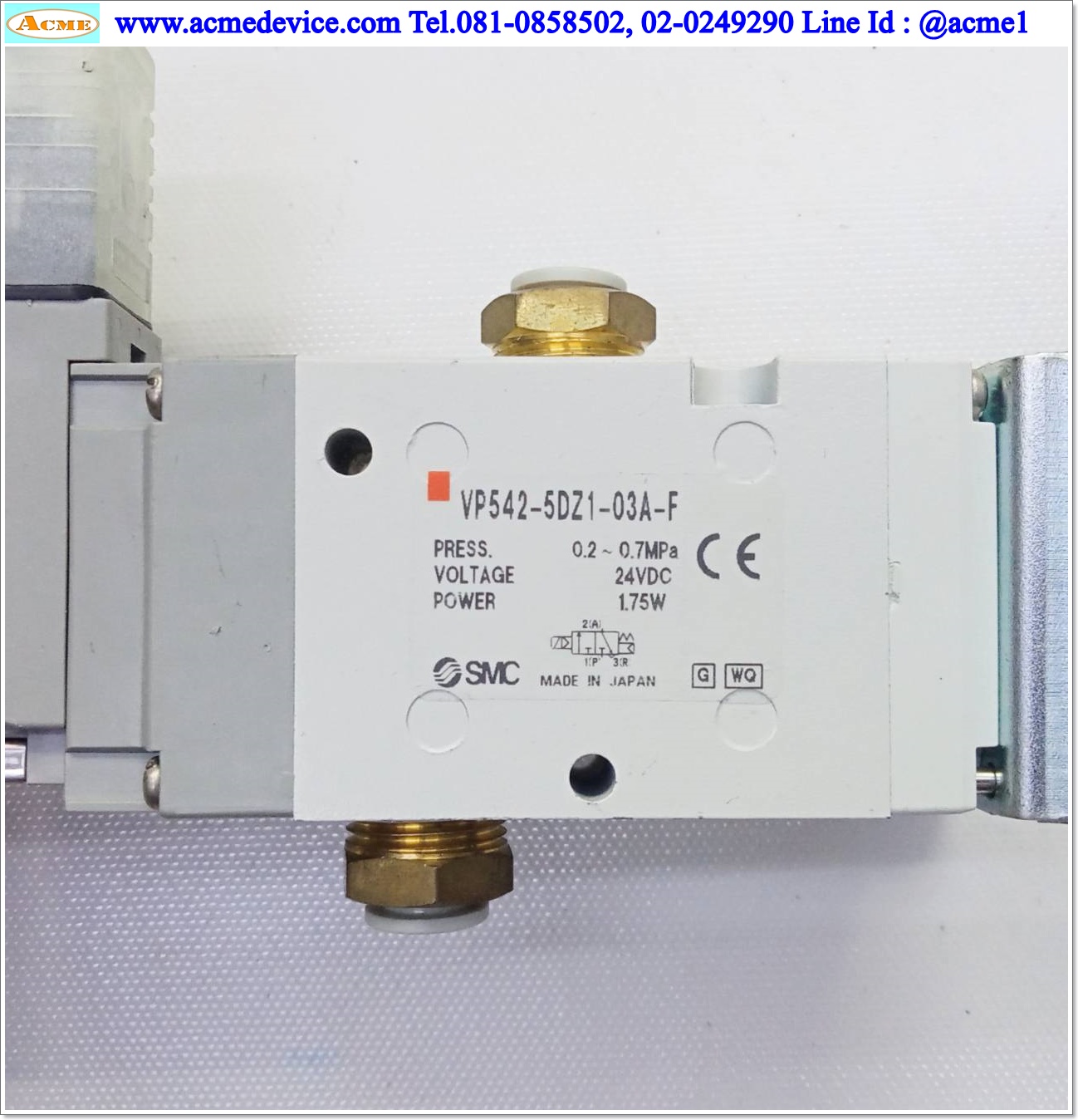Solenoid Valve SMC รุ่น VP542-5DZ1-03A-F, 3/2, coil 24Vdc