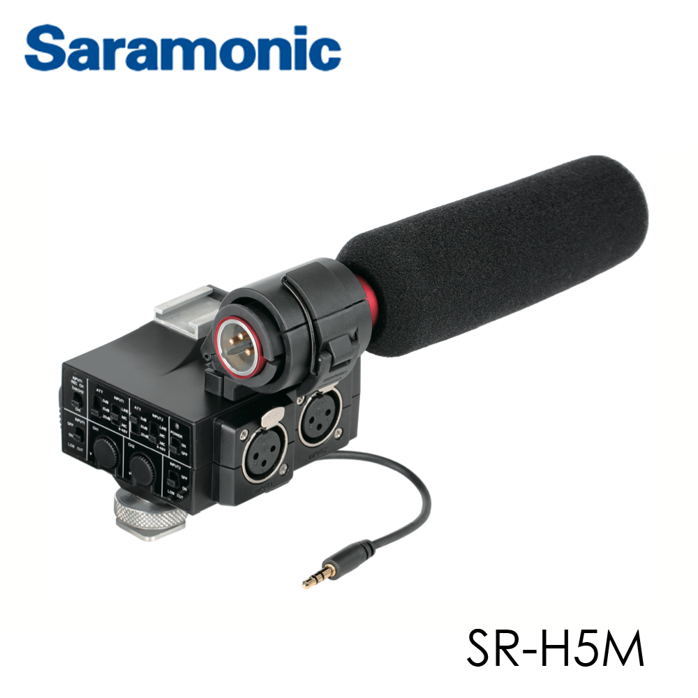 Saramonic MixMic - Shotgun Microphone with Integrated 2-Channel XLR Audio Adapter for DSLR Cameras & Camcorders รับประกันศูนย์ไทย 1 ปี