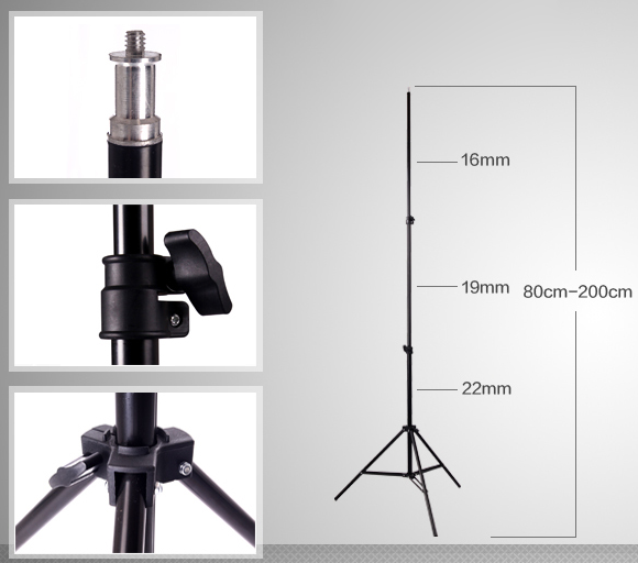 ขาตั้งแฟลช ไฟต่อเนื่อง LED ความสูง 200 cm. ราคาถูก