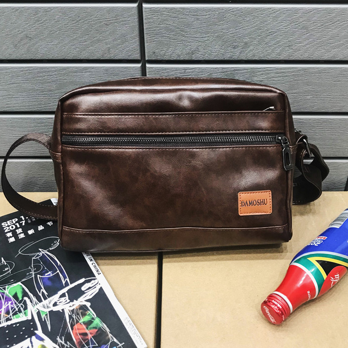 กระเป๋าหนัง กระเป๋าแมสเซนเจอร์ damoshu mg | DMG003 brown