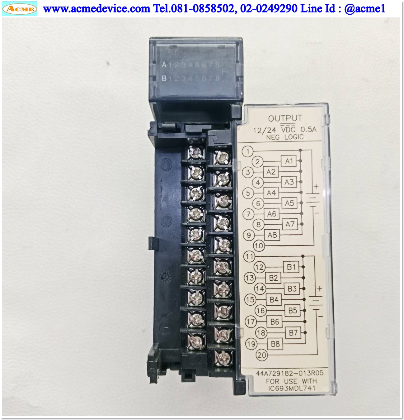 PLC GE FANUC รุ่น IC693MDL741E, Output Module, 12/24VDC, 0.5A, 16PT, NEG