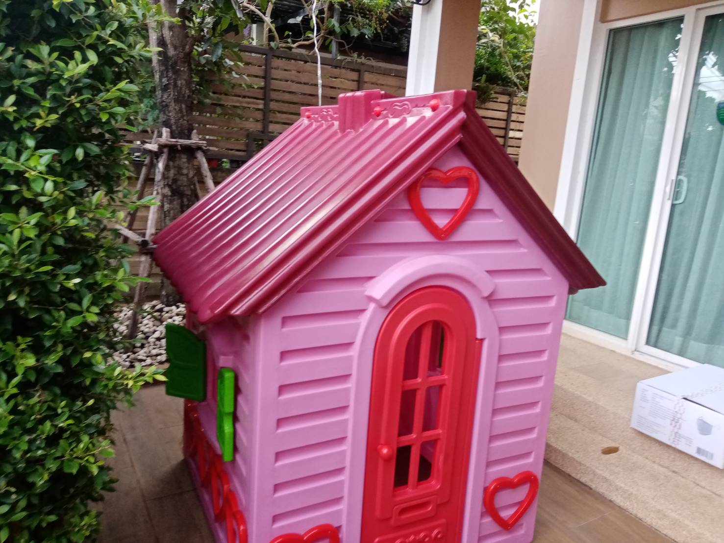 บ้านหรรษา(สีชมพู) บ้านน้อยสีชมพู บ้านของเล่นเสริมพัฒนาการเด็ก