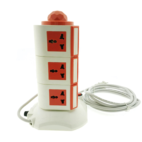 รางปลั๊กคอนโด 3ชั้น REMAX แท้ คุณภาพเยี่ยม (สีส้มแดง-ขาว)