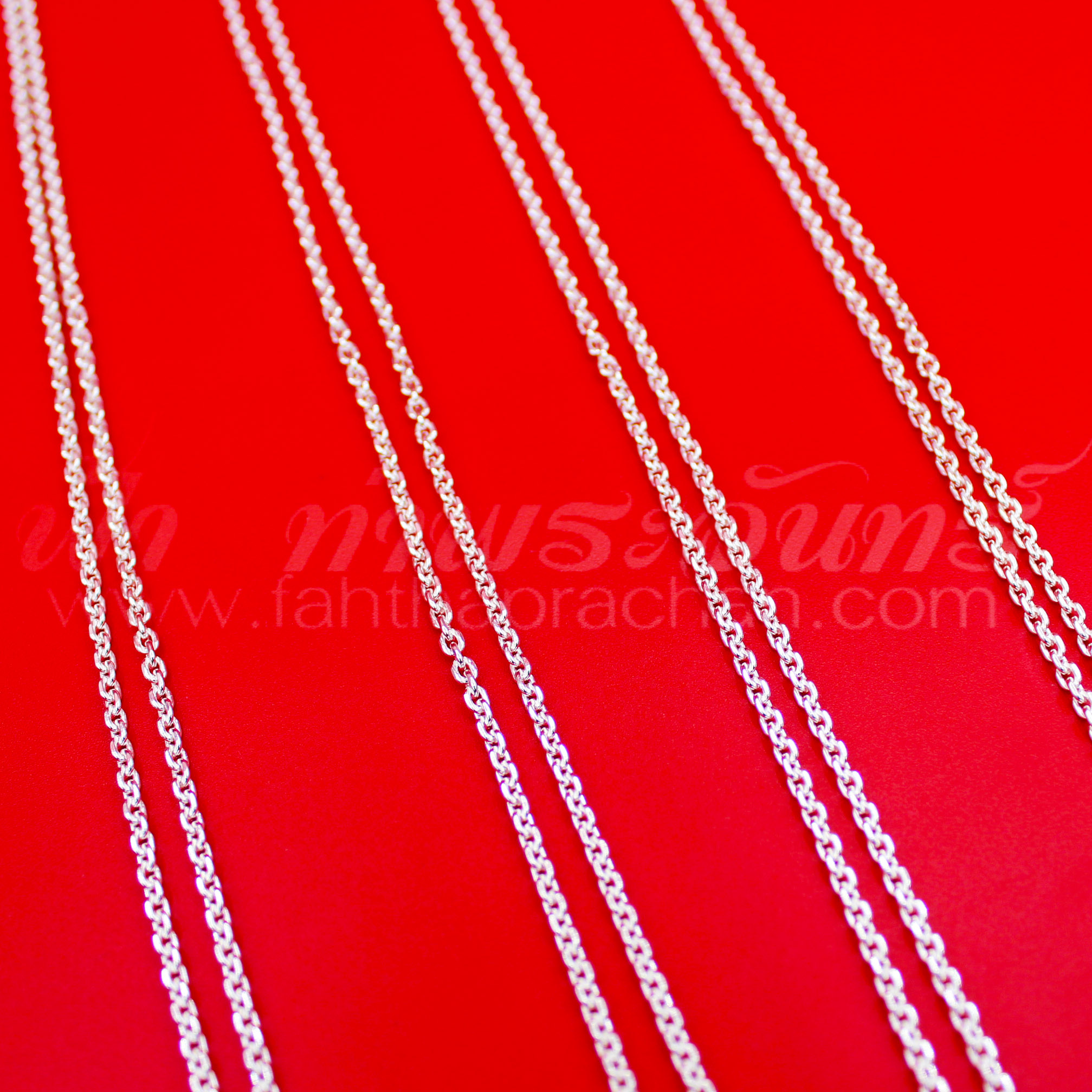 สร้อยคอเงินแท้ 92.5 ลายคดกิต เส้นบาง