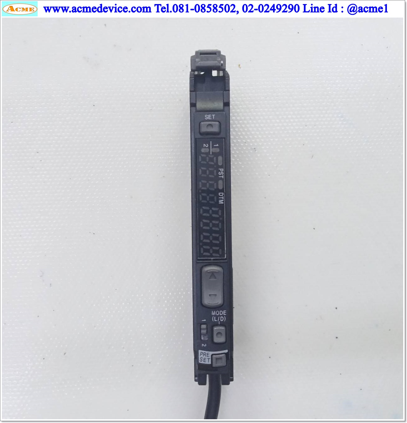 Laser Keyence รุ่น LV-N11N & LV-S62 (แผ่นสะท้อน), ระยะ 2.5 to 12 M., NPN (ไม่มีฝา)