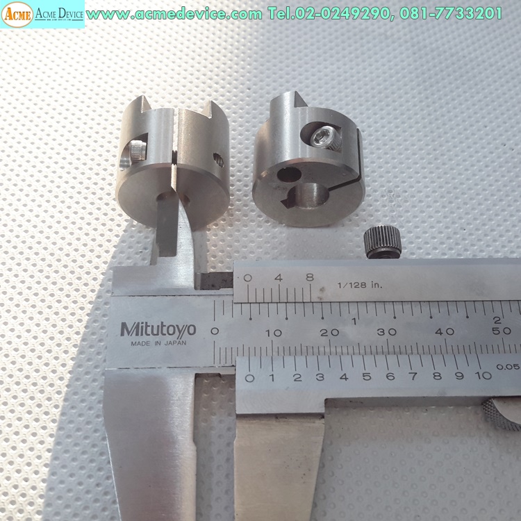 Coupling ขนาด ID 6/8mm, OD 22mm, L 33mm, Stainless