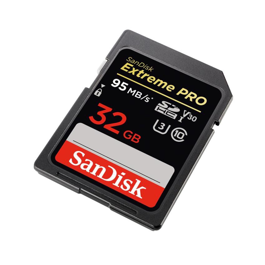 Sandisk Extreme Pro SDXC U3 V30 เมมโมรี่การ์ดสำหรับกล้อง DSLR สำหรับถ่ายภาพนิ่ง วิดีโอ 4K